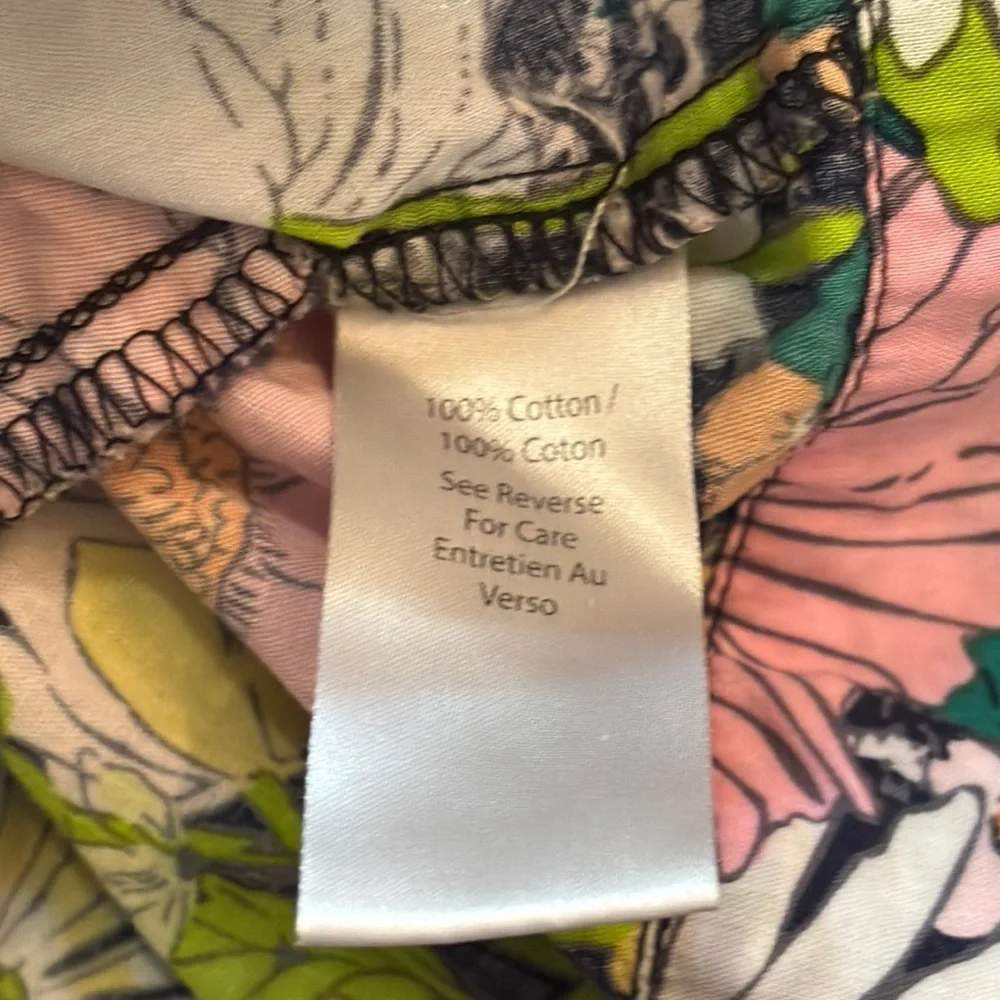 Vera Bradley 100% Cotton Short Womens XS Floral Drawstring Elastic Waist Lounge‎